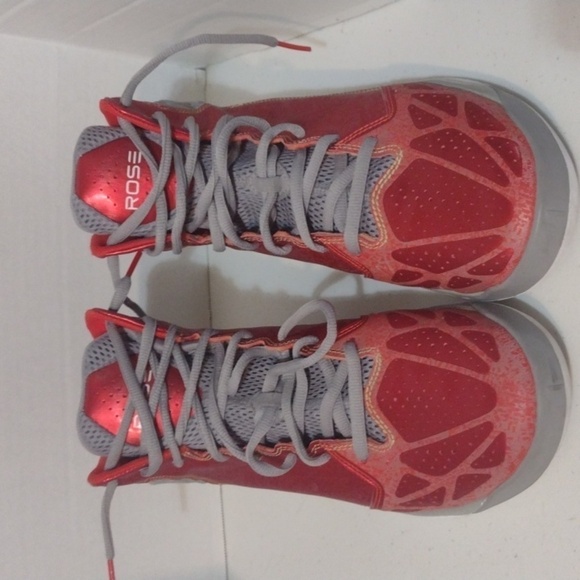 Adidas Derrick Rose basketball shoes red men's 14 hi tops - Picture 16 of 16